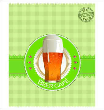 vector de diseño de carteles de cerveza creativos