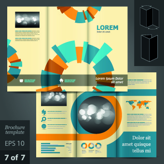 Bisnis kreatif brosur dan buku desain vektor