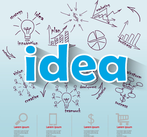 創新經營理念範本圖形向量