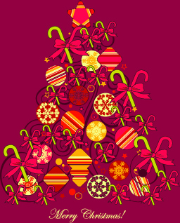 Yaratıcı Noel ağacı baubles arka plan