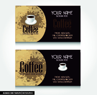 kreative Kaffee-Visitenkarte-Vektor
