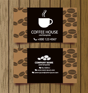 kreative Kaffee-Haus-Visitenkarten-Vektorgrafik
