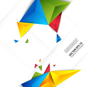 vettori di sfondo creativo origami colorati