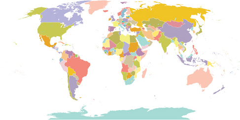 Kreativwelt farbige Karte Vektor