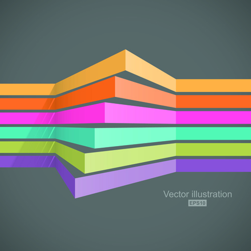 vektor template bisnis garis-garis berwarna-warni yang kreatif