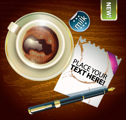 Creative Elements Cup Of Coffee Vector 2