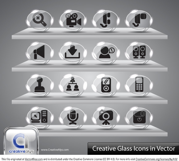 Creative Glass Icons