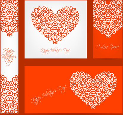 hati kreatif hari Valentine kartu