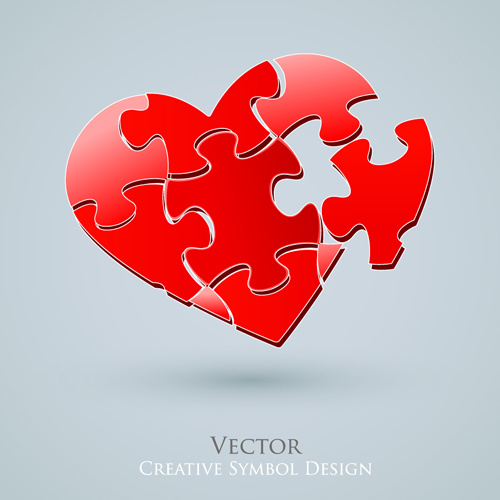 vetor de corações criativos