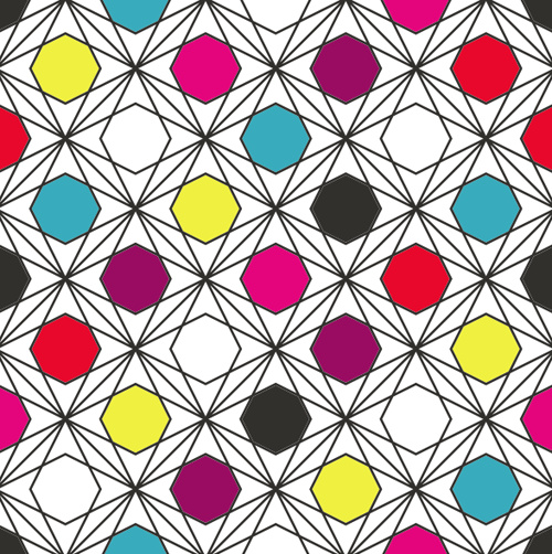 創造的な六角形のシームレスなパターン ベクトル