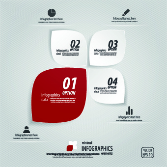 Infographic الإبداعية مع رقم تصميم المتجهات