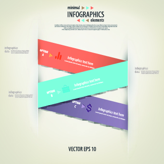 Infográfico criativo com o número projeto vector