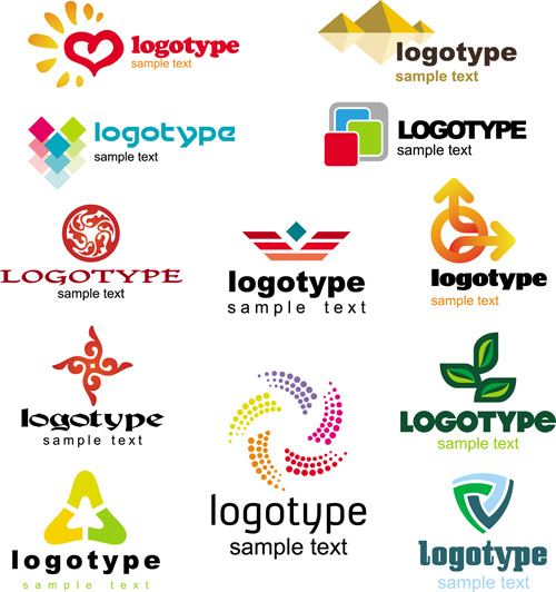 yaratıcı logotype tasarım öğeleri vektör