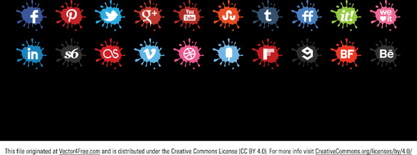 conjunto de ícones de vetor splat criativo
