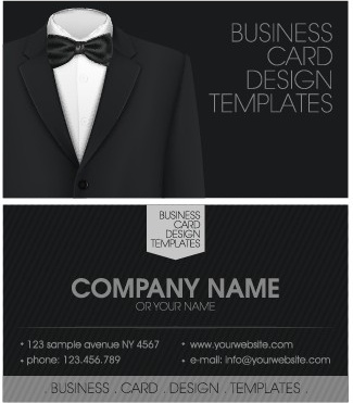 創造的なビジネス カード ベクトル セット スーツ
