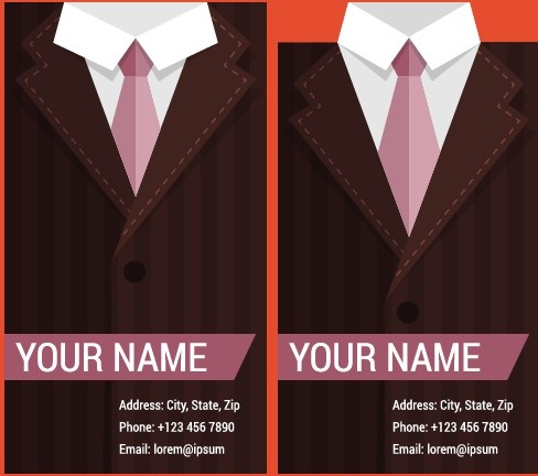 創造的なビジネス カード ベクトル セット スーツ