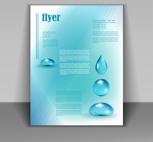 Creative Water Flyer Cover Vector