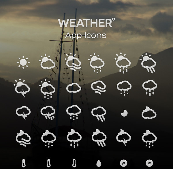 創造的な天気アプリのアイコン