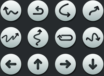 創造的な web アイコン ボタンのデザインのベクトル