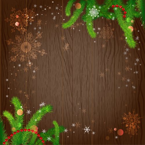 木製の背景を持つ創造的なクリスマスの装飾