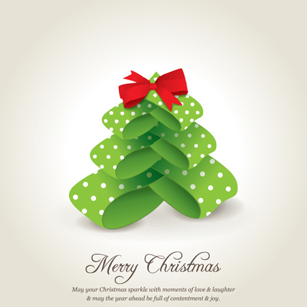 cartões de Natal de árvore de Natal criativa vector