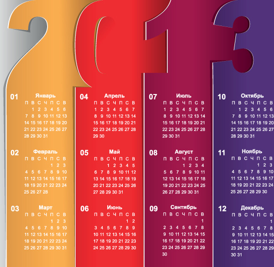 insieme di vettore di elementi di design creative13 calendari