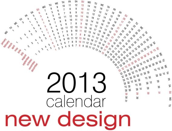 Kalender creative13 desain elemen vektor set
