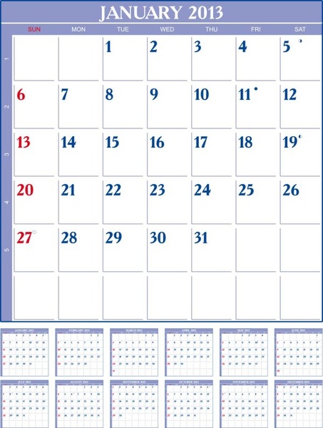 Creative13 Calendars Design Elements Vector Set