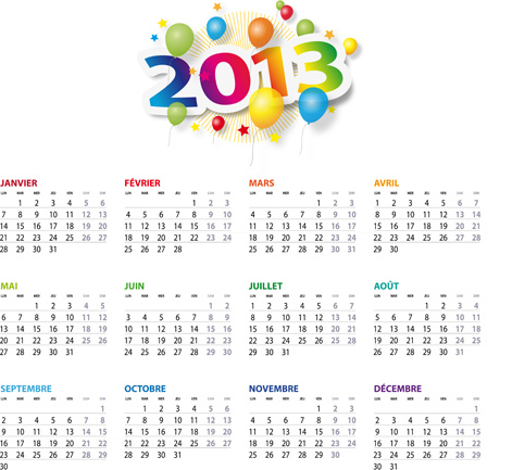 vector conjunto de elementos de diseño de calendarios creative13