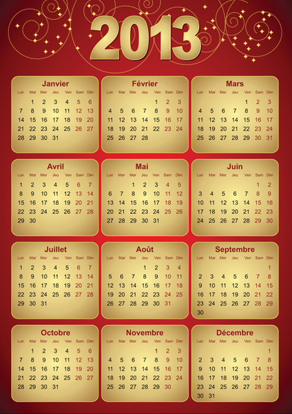 creative13 Kalender entwerfen Elemente Vektor-set