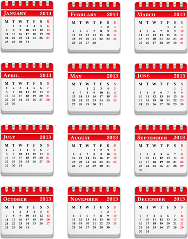 creative13 日曆設計項目向量集