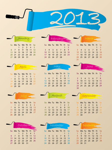 creative13 日曆設計項目向量集