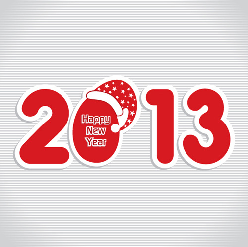 creative13 frohes neues Jahr zahlen Designset Vektor