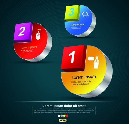 Creative 3d infographie design vecteur