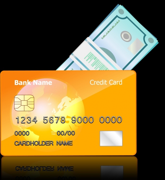 Кредитная карта, реклама оранжевый дизайн бочка значок декор
