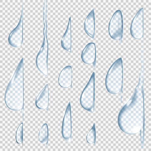 gouttes d’eau limpide illustration vectorielle