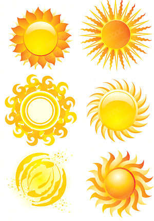 Kristall-Stil Sonne Symbol Vektor