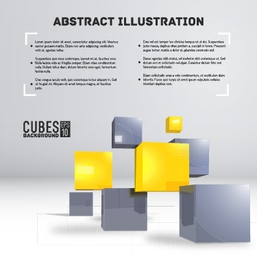 кубики абстрактный фон искусства вектор