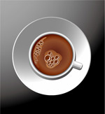 чашка кофе дизайн вектор