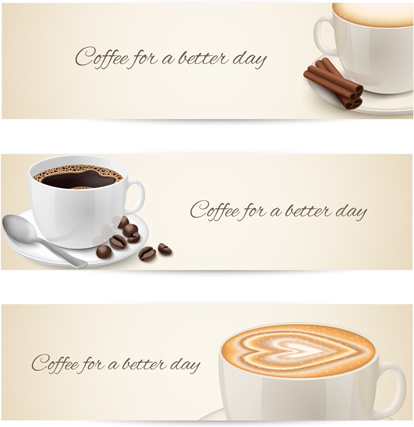 Tasse Kaffee-Vektor-Banner-Grafiken