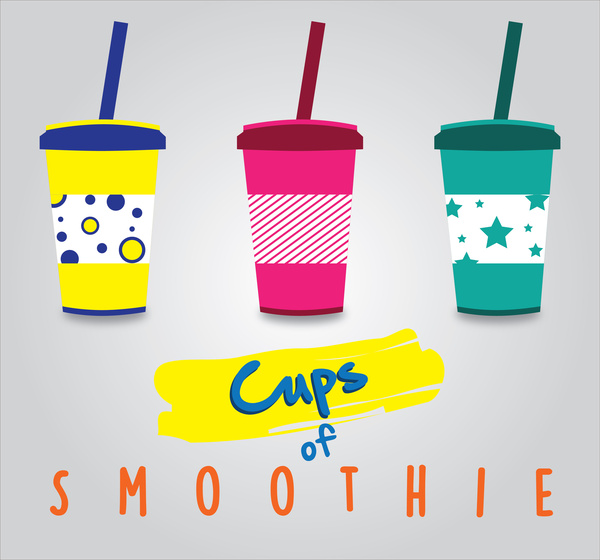 copo smoothie para ícone e logotipo