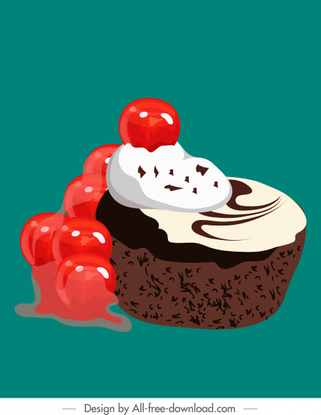 Cupcake Malerei Creme schmelzenDe Frucht Marmelade Dekor