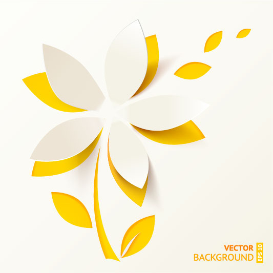 Cut Paper Flowers vector Flower free Vector Free Download
