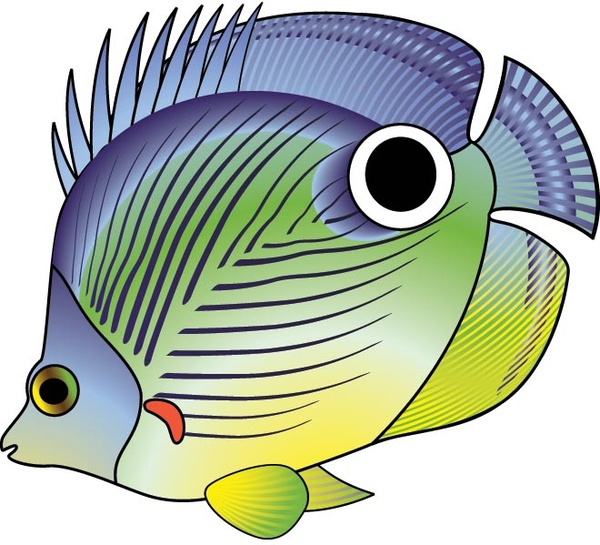 かわいい漫画の魚のベクトル