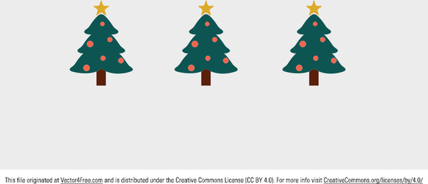 lucu pohon Natal vektor