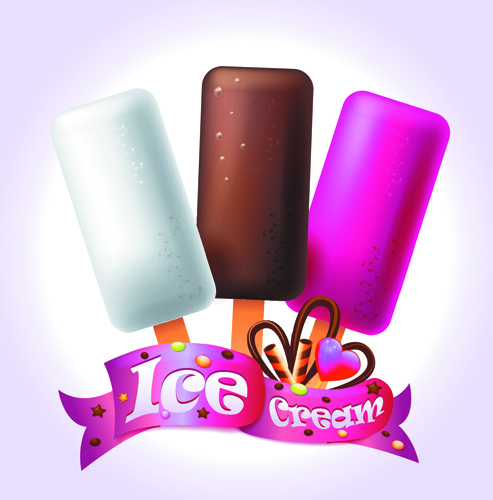 かわいいアイスクリームのデザインベクトル5