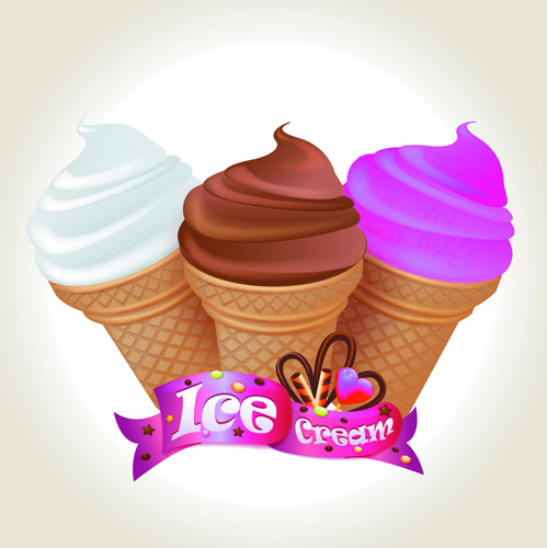 かわいいアイスクリームのデザインベクトル6
