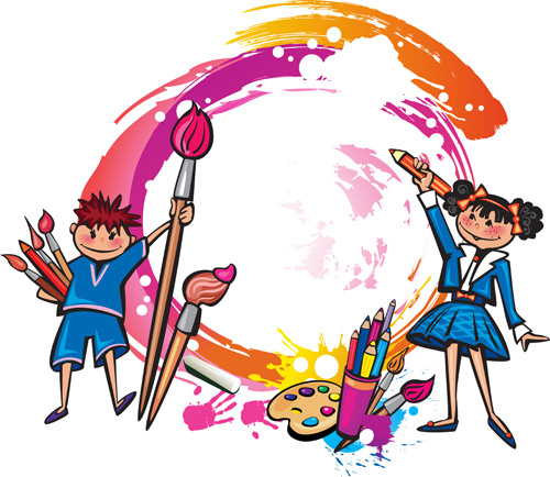 أطفال لطيف تصميم المتجهات