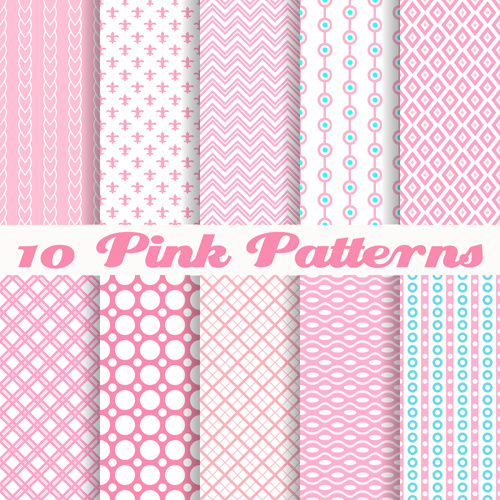 Cute Pink Pattern Vector Graphics