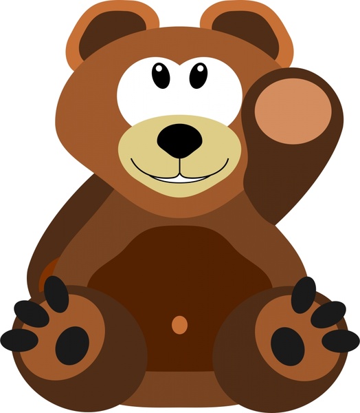 niedliche Teddybären zeichnen im Cartoon-Stil